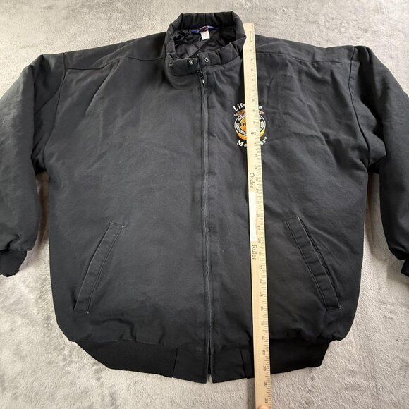 Vintage ASW OOIDA Lifetime Member Jacket Men Extra Large Black Quilted Lined USA - Picture 7 of 13